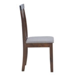 Καρέκλα Houston rubberwood σε καρυδί απόχρωση 40x49x94εκ