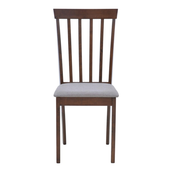 Καρέκλα Houston rubberwood σε καρυδί απόχρωση 40x49x94εκ