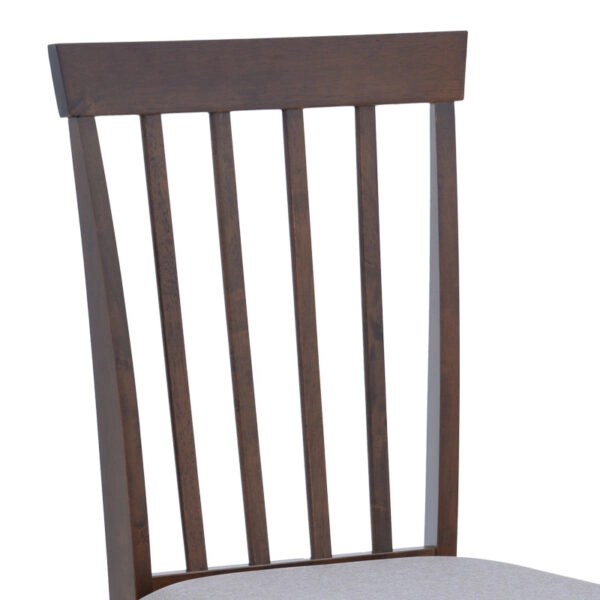 Καρέκλα Houston rubberwood σε καρυδί απόχρωση 40x49x94εκ