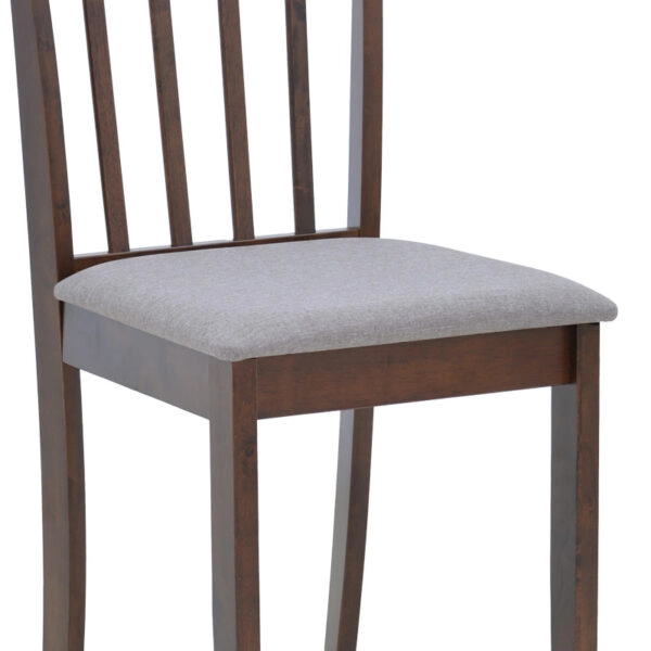 Καρέκλα Houston rubberwood σε καρυδί απόχρωση 40x49x94εκ