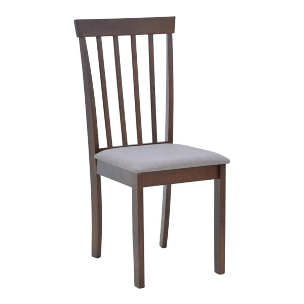 Καρέκλα Houston rubberwood σε καρυδί απόχρωση 40x49x94εκ