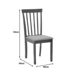 Καρέκλα Houston rubberwood σε καρυδί απόχρωση 40x49x94εκ