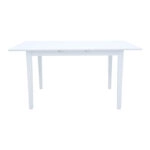 Tραπέζι επεκτεινόμενο Mabor  ξύλο σε λευκή απόχρωση 120-150x80x73,8εκ