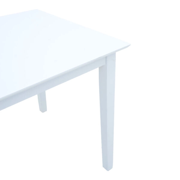 Tραπέζι επεκτεινόμενο Mabor  ξύλο σε λευκή απόχρωση 120-150x80x73,8εκ