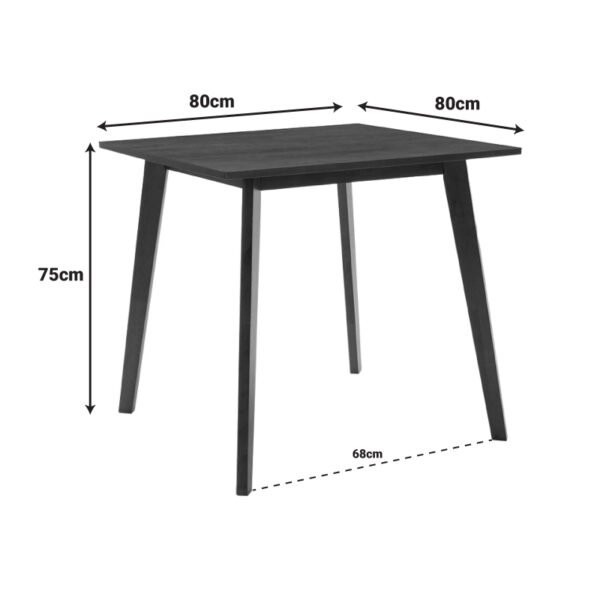 Τραπέζι Benson  MDF σε καρυδί απόχρωση 80x80x75εκ