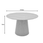 Τραπέζι Kayano  καρυδί mdf Φ120x72εκ
