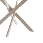 Τραπέζι Dammero mdf κρεμ απόχρωση με πόδι κρεμ μέταλλο Φ100x75εκ