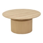 Τραπέζι σαλονιού Opols  mdf σε  φυσική απόχρωση Φ90x42εκ