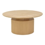 Τραπέζι σαλονιού Opols  mdf σε  φυσική απόχρωση Φ90x42εκ