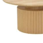 Τραπέζι σαλονιού Opols  mdf σε  φυσική απόχρωση Φ90x42εκ