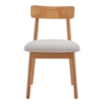 Καρέκλα Tullo  rubberwood σε φυσική απόχρωση 46x45x78εκ