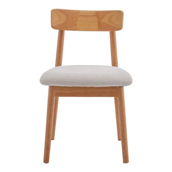 Καρέκλα Tullo  rubberwood σε φυσική απόχρωση 46x45x78εκ