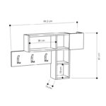 Κρεμάστρα Game  μελαμίνη σε φυσική απόχρωση 99,5x15x61εκ