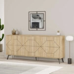 Μπουφές Bufel  σε φυσική απόχρωση 181x35x77.4εκ