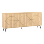 Μπουφές Bufel  σε φυσική απόχρωση 181x35x77.4εκ