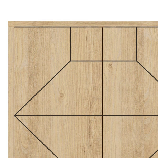 Μπουφές Bufel  σε φυσική απόχρωση 181x35x77.4εκ