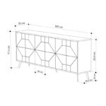 Μπουφές Bufel  σε φυσική απόχρωση 181x35x77.4εκ