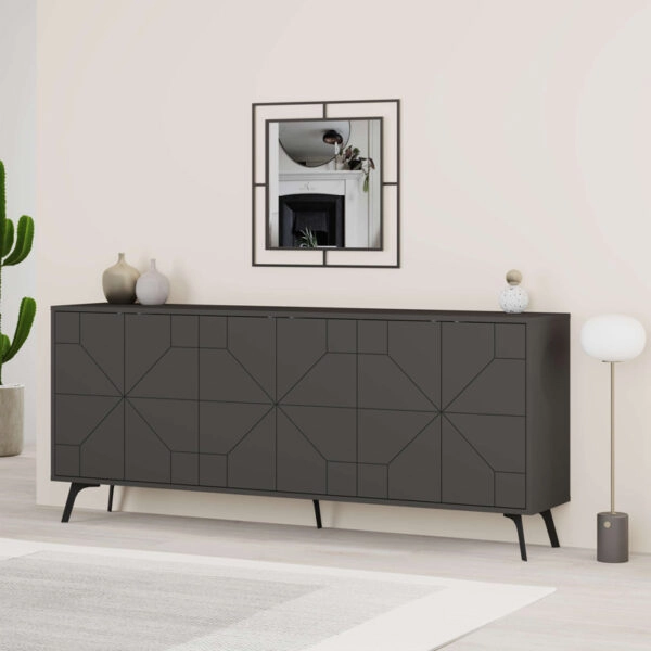 Μπουφές Dune σε ανθρακί απόχρωση 181x35x77.4εκ