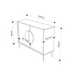 Μπουφές Gora  σε απόχρωση ανοιχτό καρυδί 110x35.6x82εκ