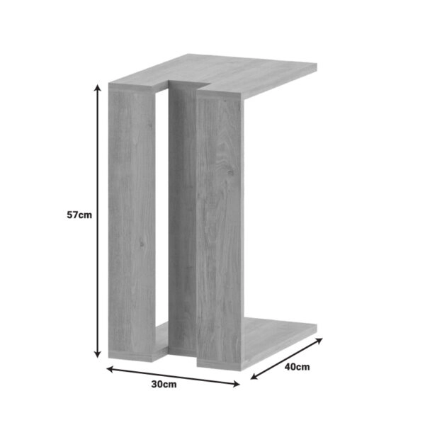 Βοηθητικό τραπέζι Muju σε μόκα απόχρωση 40x30x57εκ