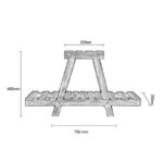 Ραφιέρα-σταντ φυτών Tisa ξύλο καφέ 75x25x49εκ