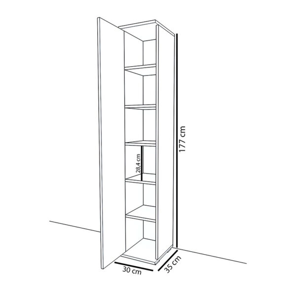 Στήλη Juan  λευκό 30x35x177εκ