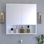 Ντουλάπι μπάνιου με καθρέπτη Zante  λευκό 70x17x70εκ