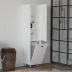 Ντουλάπα-στήλη μπάνιου Gingo  μελαμίνης λευκό 33x35x159εκ