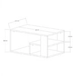 Τραπέζι σαλονιού Sobu  σε oak απόχρωση 80x50x40εκ