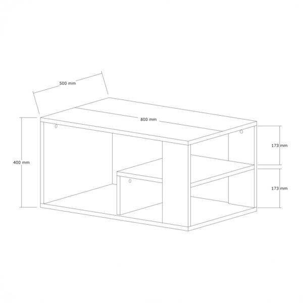 Τραπέζι σαλονιού Sobu  σε oak απόχρωση 80x50x40εκ