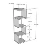 Ραφιέρα επιδαπέδια Pratel  σε oak απόχρωση 25x27x95εκ