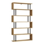 Βιβλιοθήκη Ziza  σε oak  απόχρωση 90x22x162.6εκ