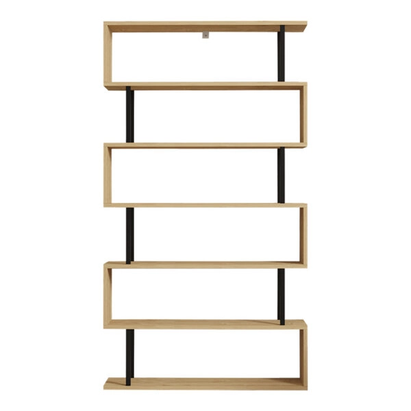 Βιβλιοθήκη Ziza  σε oak  απόχρωση 90x22x162.6εκ