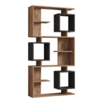 Βιβλιοθήκη Cubix  σε sonoma-ανθρακί απόχρωση 90x24,6x171,90εκ