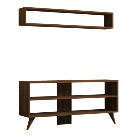 Σύνθετο σαλονιού Prestige  σε καρυδί απόχρωση 120x29,6x50εκ
