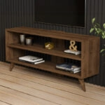 Έπιπλο τηλεόρασης Prestige  σε καρυδί απόχρωση 120x29,6x50εκ