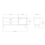 Έπιπλο τηλεόρασης Wison  σε sonoma απόχρωση 120x29x50εκ