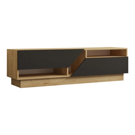 Έπιπλο τηλεόρασης Cogo  σε oak- ανθρακί απόχρωση 160x40x45εκ