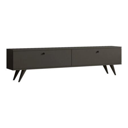 Έπιπλο τηλεόρασης Jate  σε ανθρακί απόχρωση 160x25x40εκ