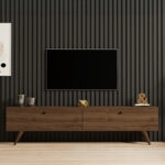 Έπιπλο τηλεόρασης Jate  σε καρυδί απόχρωση 160x25x40εκ