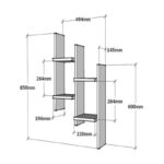 Ραφιέρα τοίχου Tabal  σε λευκή απόχρωση 49.4x14.5x85εκ