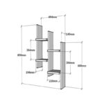 Ραφιέρα τοίχου Tabal  σε oak απόχρωση 49.4x14.5x85εκ