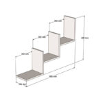 Ραφιέρα τοίχου Mauer σε καρυδι απόχρωση 90x19,6x60εκ
