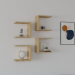 Ραφιέρα τοίχου Perari 4τεμ.σε oak απόχρωση 30x19.6x30εκ
