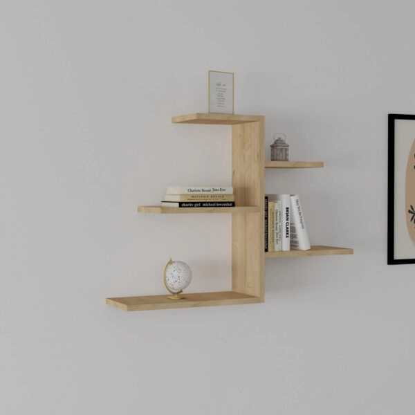 Ραφιέρα τοίχου Callum  σε oak απόχρωση 82.2x19,6x48εκ