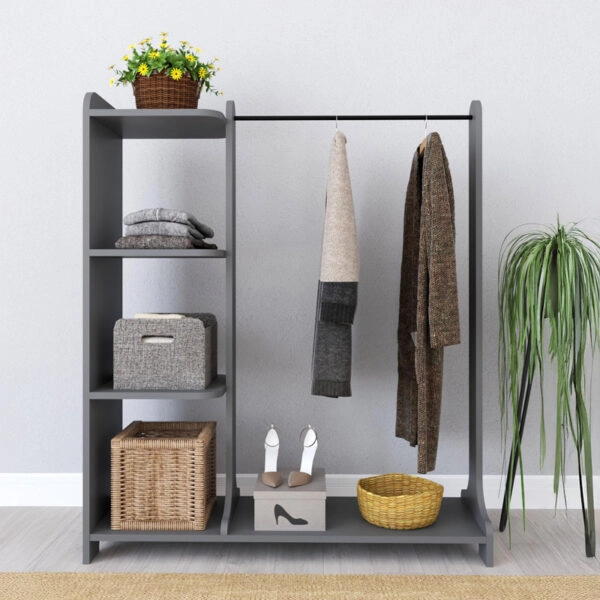 Έπιπλο εισόδου Renesme σε ανθρακί απόχρωση 106x45x128εκ