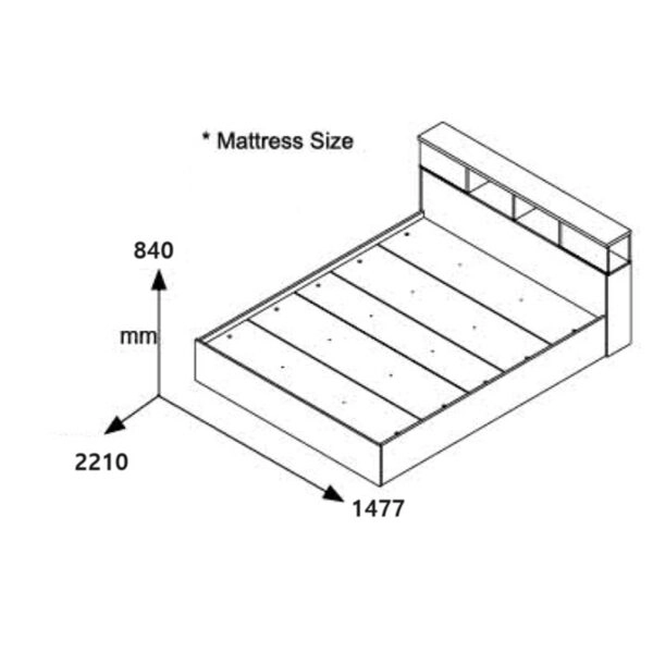 Κρεβάτι OLYMPUS  σε χρώμα wenge 140x200εκ