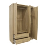 Ντουλάπα ρούχων τρίφυλλη OLYMPUS  σε sonoma απόχρωση 120x57x183εκ