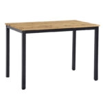 Τραπέζι Witte  MDF/Metal σε sonoma απόχρωση με μαύρο πόδι 110x70x76εκ