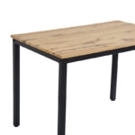 Τραπέζι Witte  MDF/Metal σε sonoma απόχρωση με μαύρο πόδι 110x70x76εκ